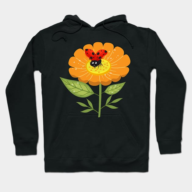 Ladybug Flower Insect Children Hoodie by MooonTees